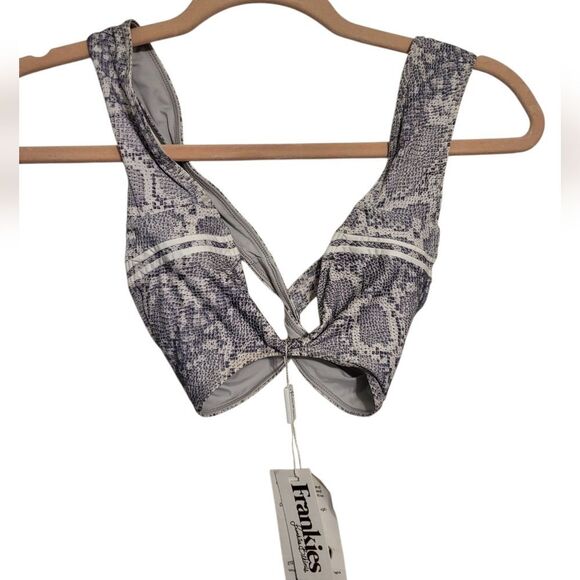 Frankies Bikinis Python Reef Bikini Top, Size S NEW WITH TAGS - Picture 3 of 6